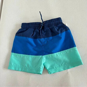Jumping Beans Swim Trunks Shorts Baby Size 12 Months Blue And Teal Elastic Waist